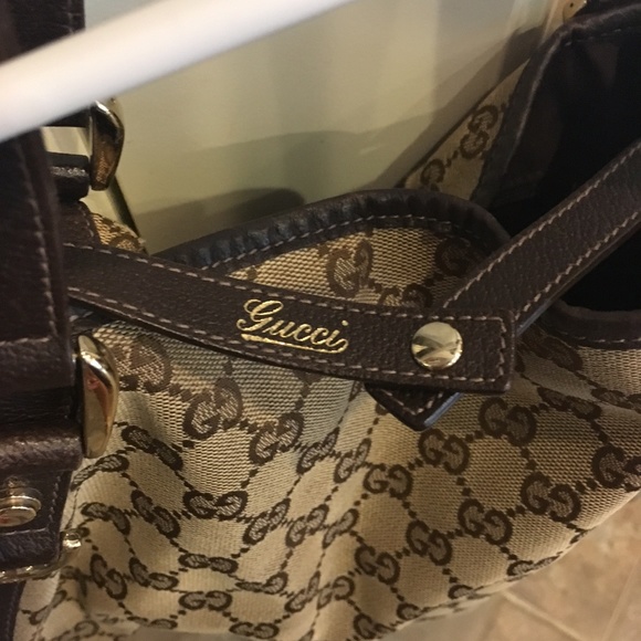 Abbey Signature Gg Hobo 866300 Brown Monogram - Picture 3 of 8